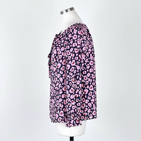 Marie Oliver silk printed long sleeves blouse size S - Picture 3 of 7